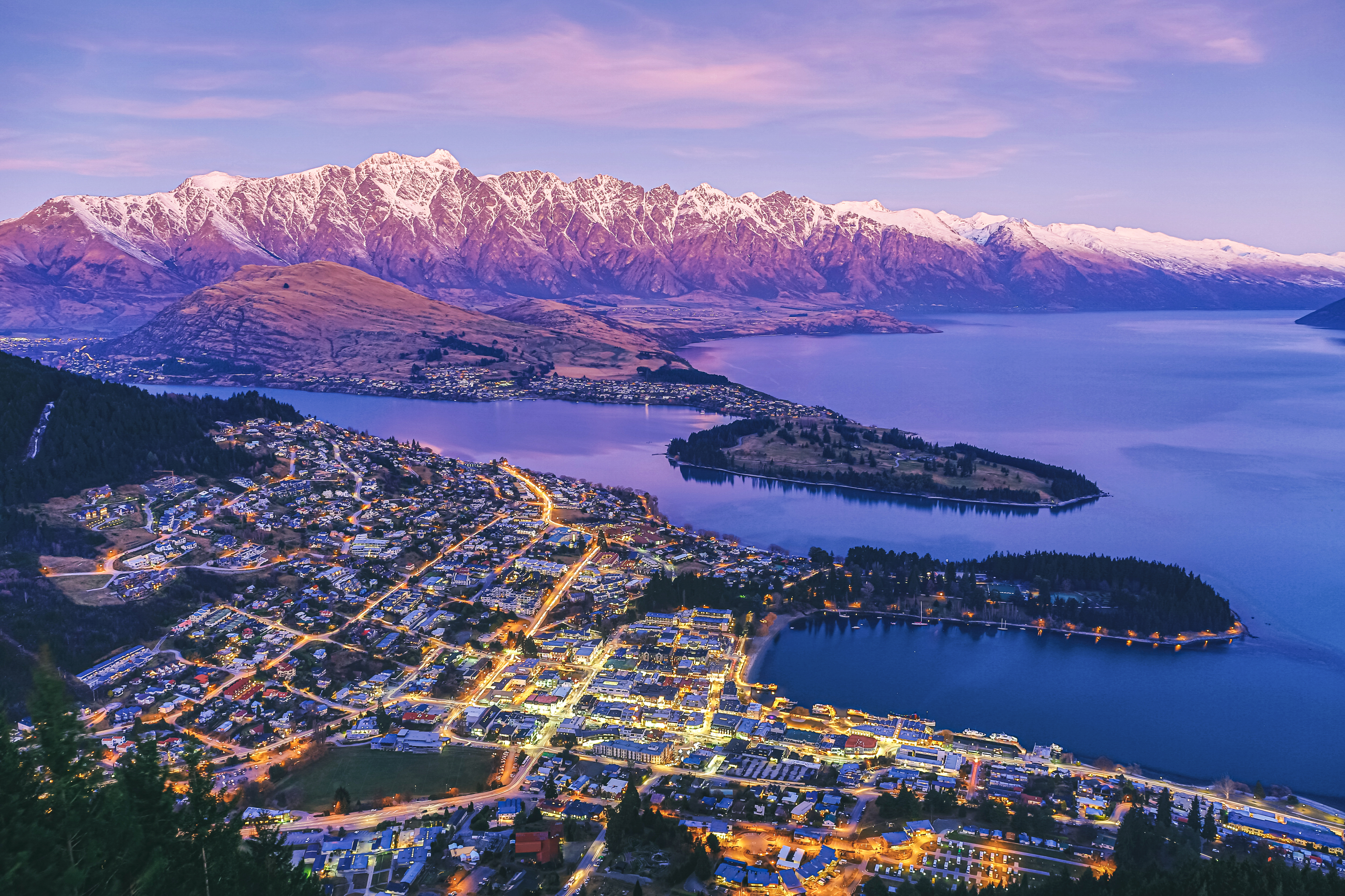 Queenstown aerial shot