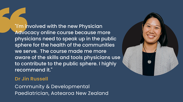 Dr Jin Russell Physician Advocacy Online Learning Course Dr Jin Russell Physician Advocacy Online Learning Course