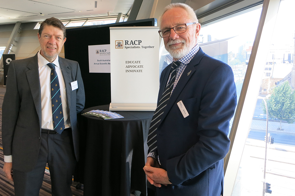 Dr Rob van den Berg and Associate Professor Mark Lane at the RACP SA ASM