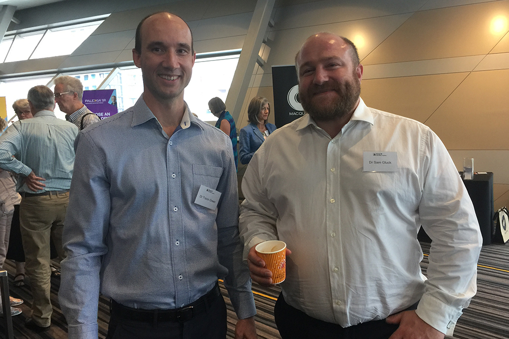 Dr Travis Green and Dr Sam Gluck at the RACP SA ASM