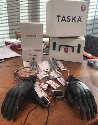 Figure 9 - COAPT pattern recognition system with TASKA prosthetic hands