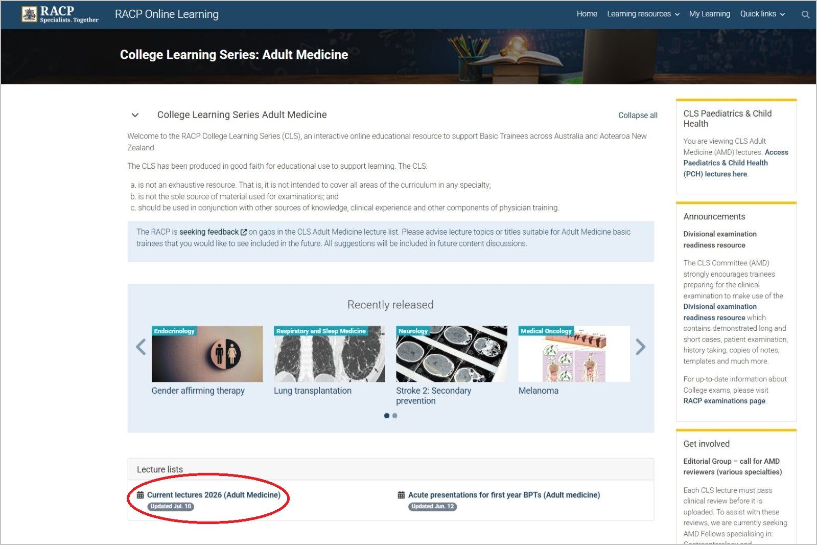 CLS Latest Lectures