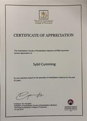 Sybil Cumming - certificate Sybil Cumming - certificate