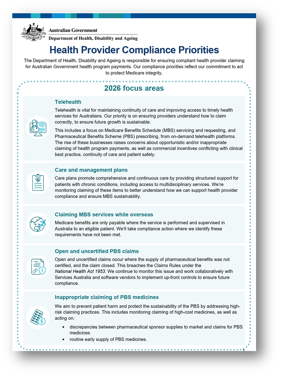 Compliance priorities doc