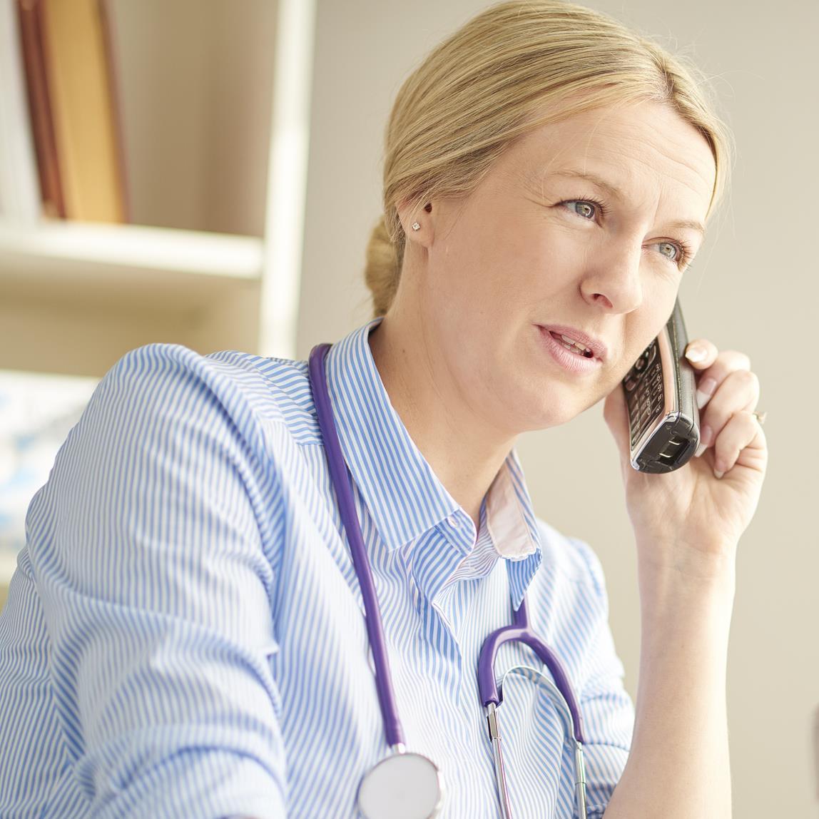 Doctor on phone - telehealth -GettyImages-681690168