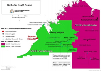 Map of the Kimberley services